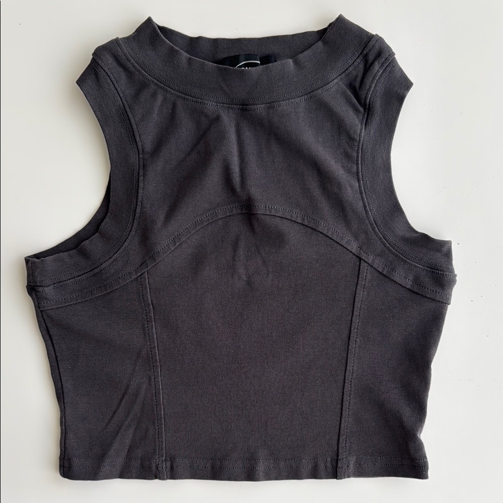 Cider Women’s Black Fitted Sleeveless Crop Top Small